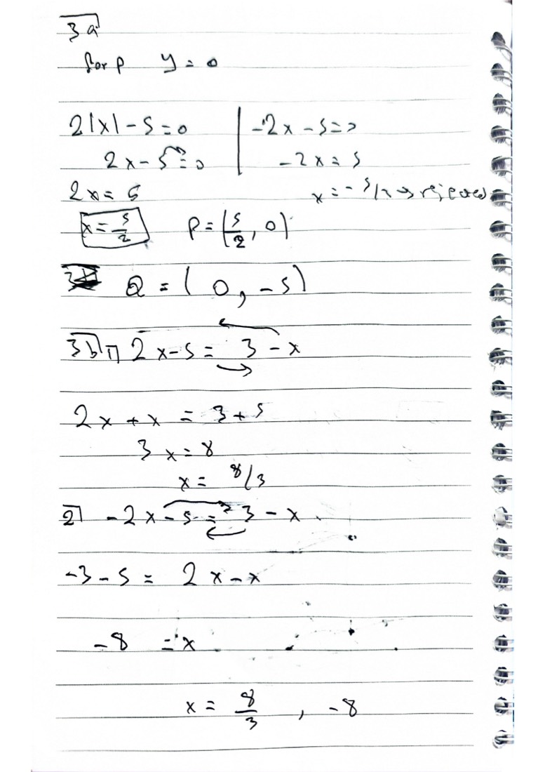 Maths student answer — page 3