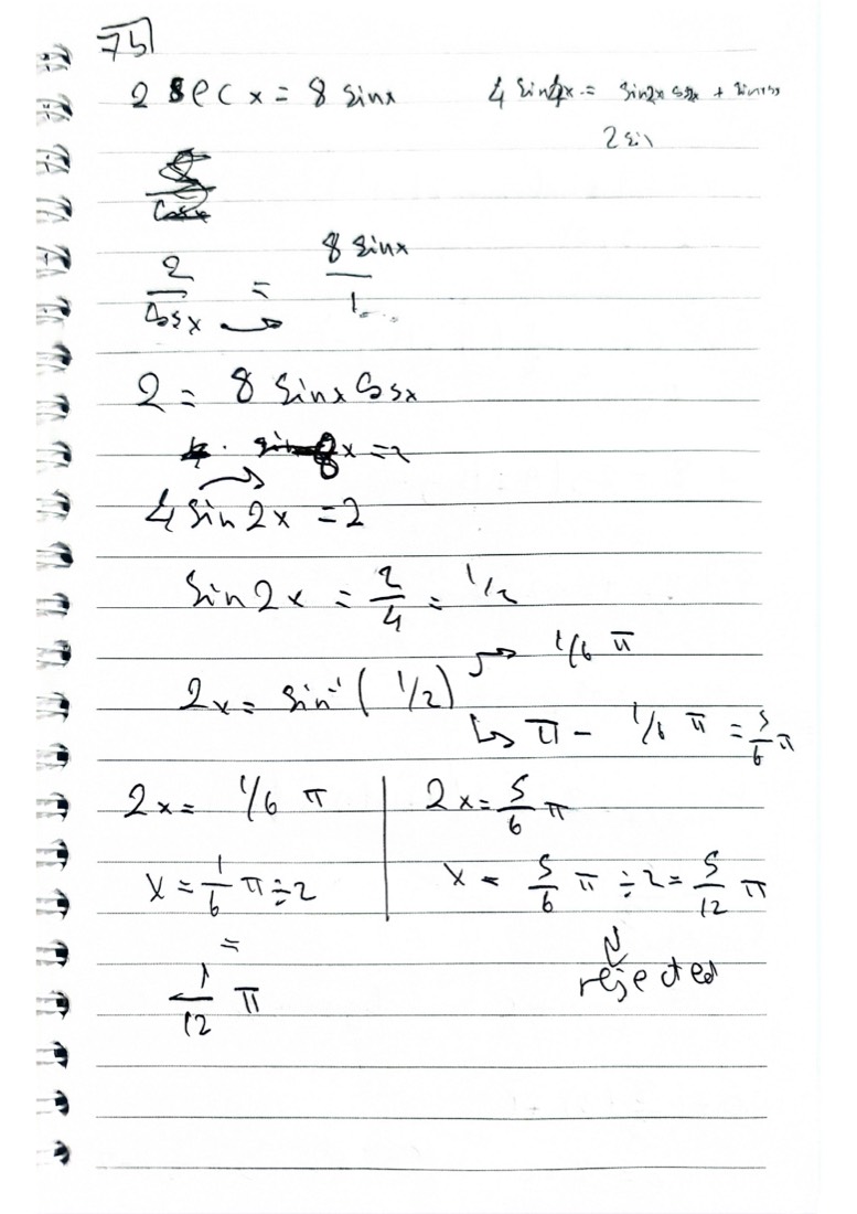 Maths student answer — page 9