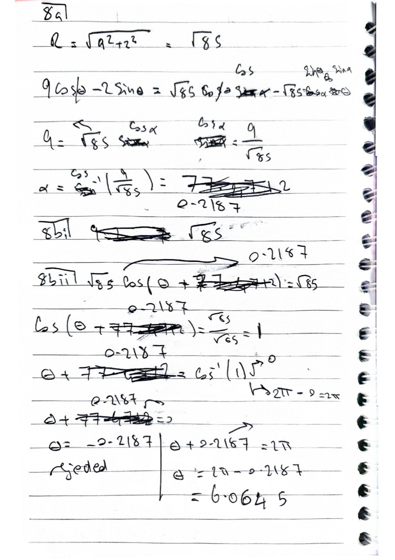 Maths student answer — page 10