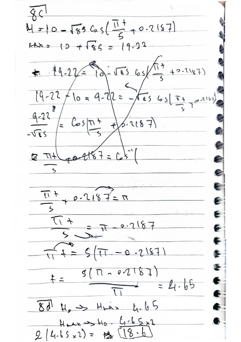 Maths student answer — page 11