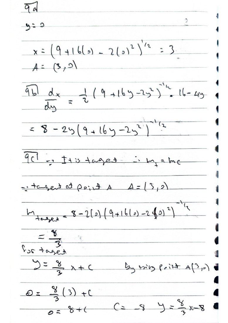 Maths student answer — page 12